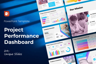 Project Performance Dashboard PowerPoint Template